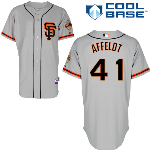 Jeremy Affeldt #41 Youth Baseball Jersey-San Francisco Giants Authentic Road 2 Gray Cool Base MLB Jersey